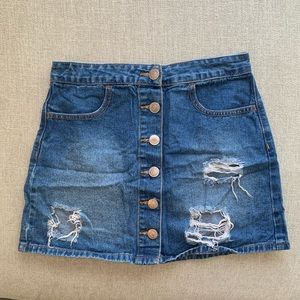Denim mini skirt